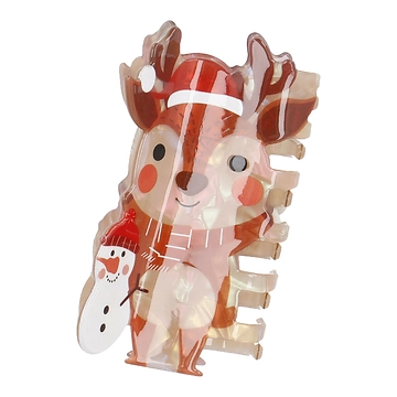 Haarklammer Weihnachten, Rentier, 9 cm