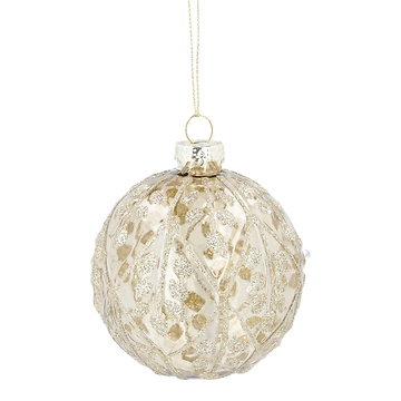 Kugel Ranken, gold/transparent, 8 cm