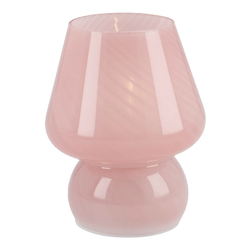 Glas-Leuchte, rosa, 11 x 13 cm