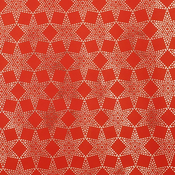 Geschenkpapier Edel mit Prägung, Stern/rot, 2 m