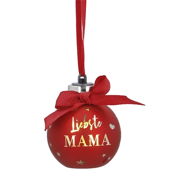 LED-Glaskugel, Mama, 6 cm