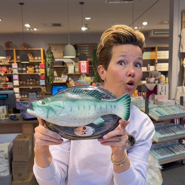 Fisch, singend, Barsch, 28 cm