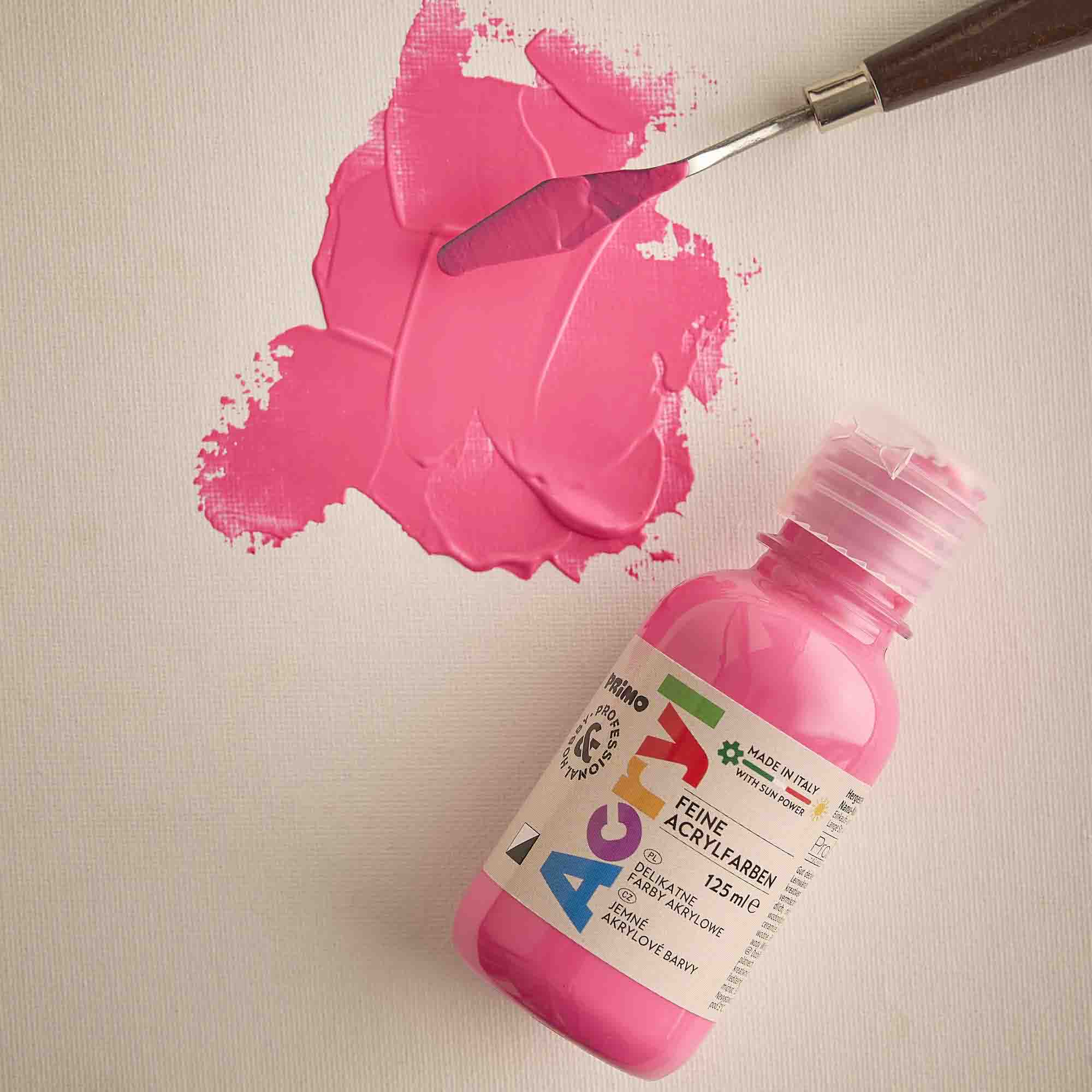 Acrylfarbe, pink-fluoreszierend, 125 ml