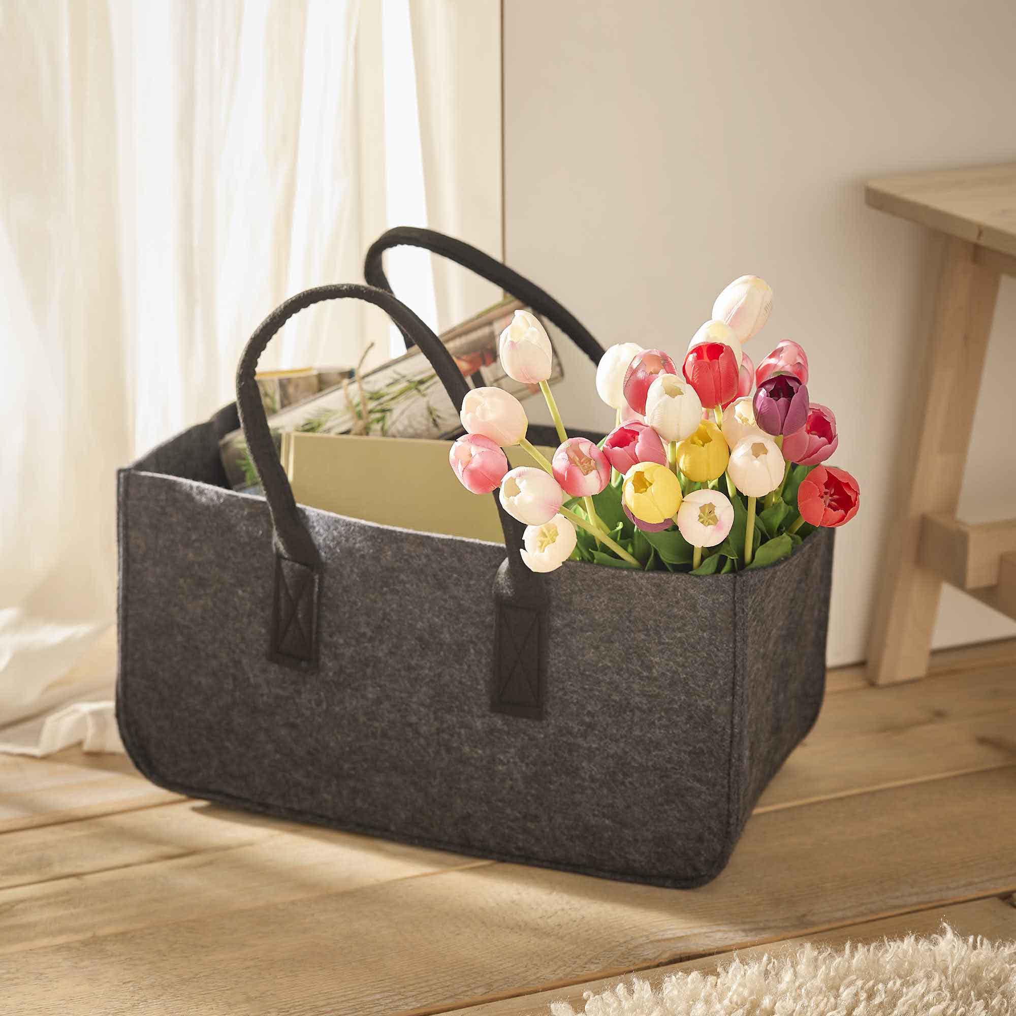 Tulpenstrauß 5 Blüten, hellrosa/pink, 40 cm