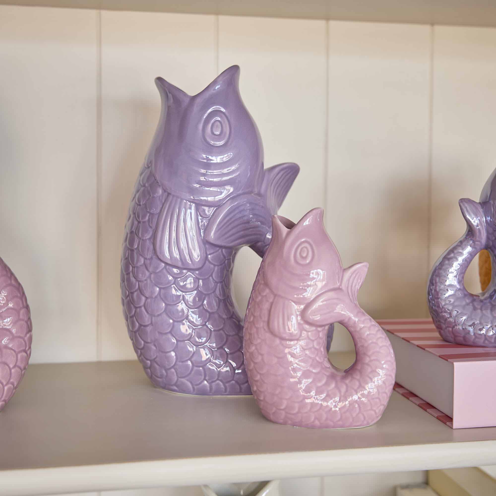 Vase Fisch, rosa, 14.5 cm