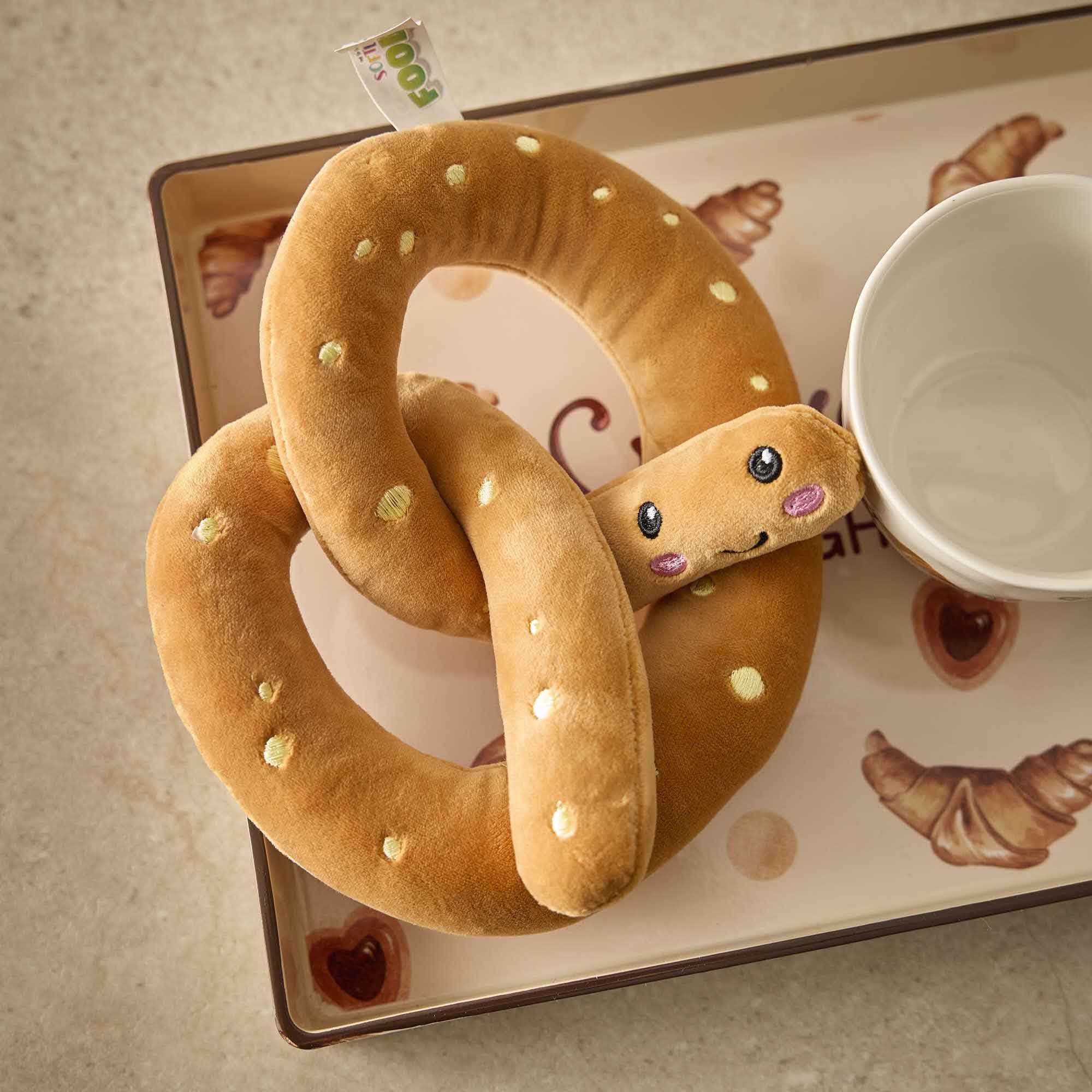 Kuscheltier Essen, Brezel, 19 cm