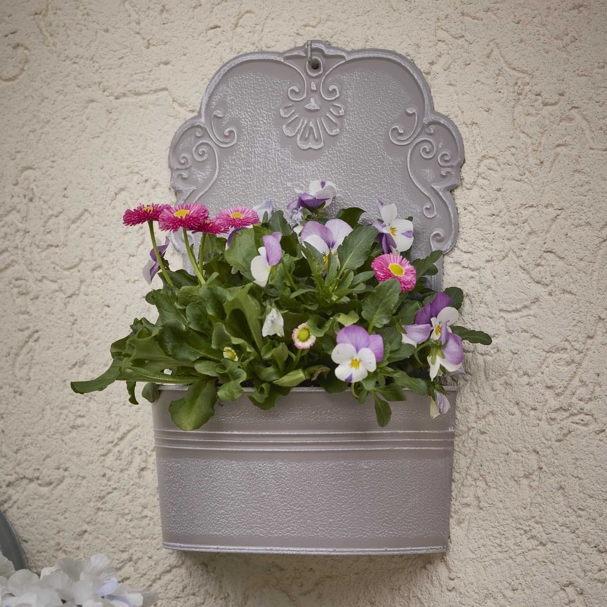 Pflanztopf Antik, hängend, grau, 20 x 31.5 cm