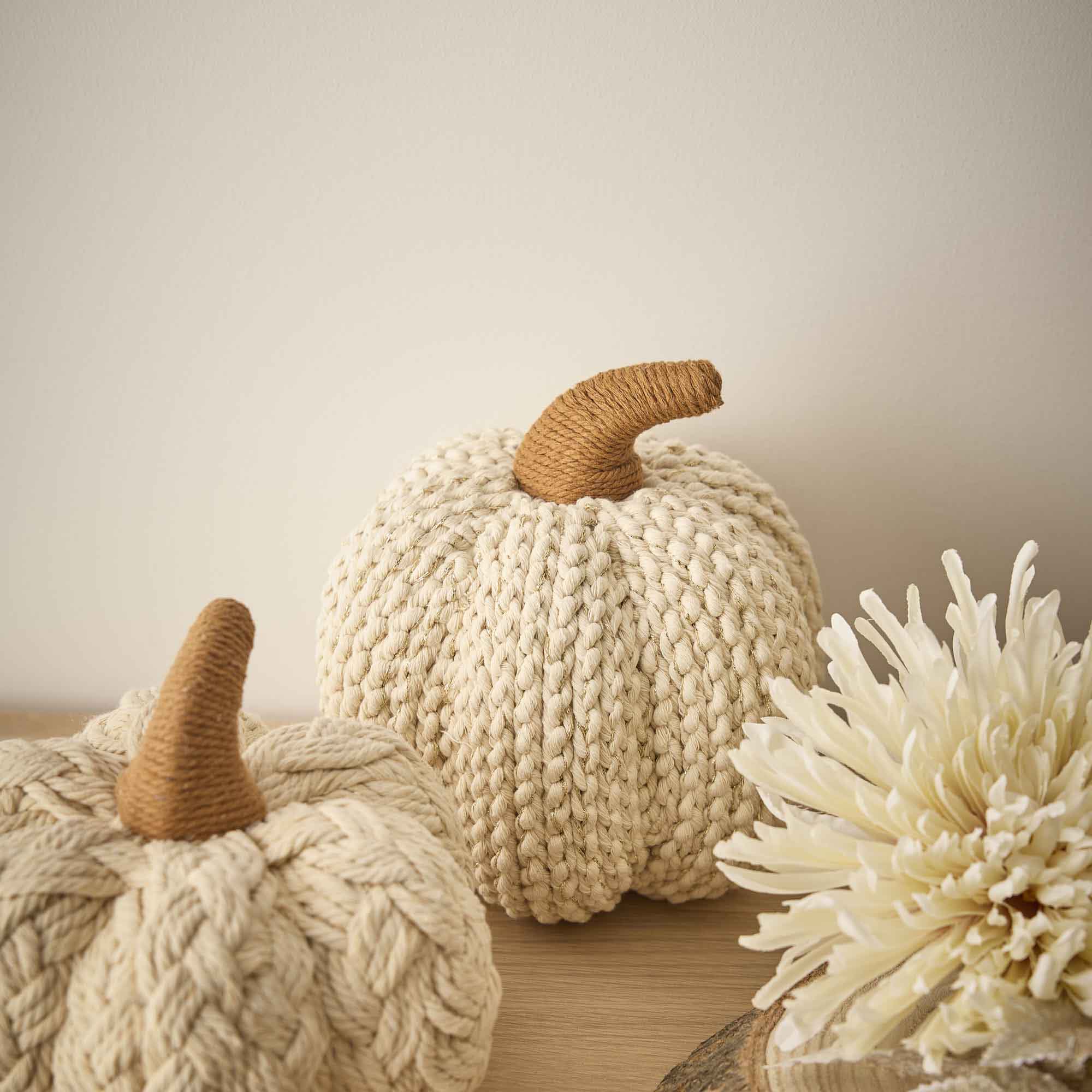 Deko-Kürbis Seil, geflochten/hoch, 18 cm