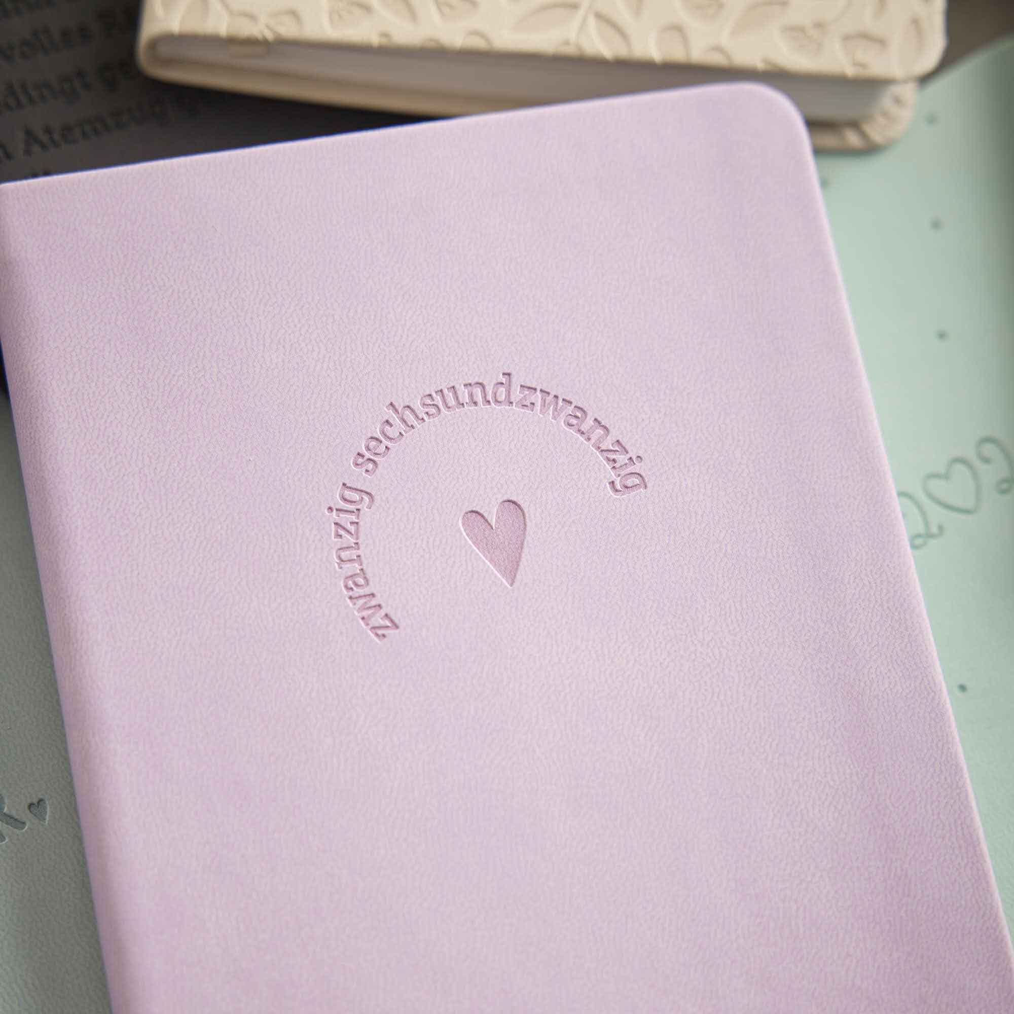 Terminplaner Lederlook, 2026, lavender