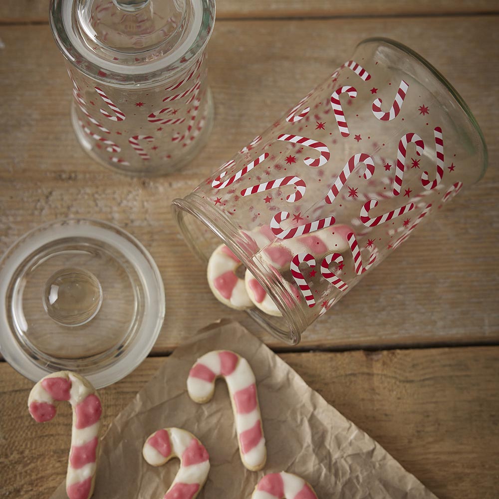 2er Set Vorratsglas Weihnachten, Zuckerstange