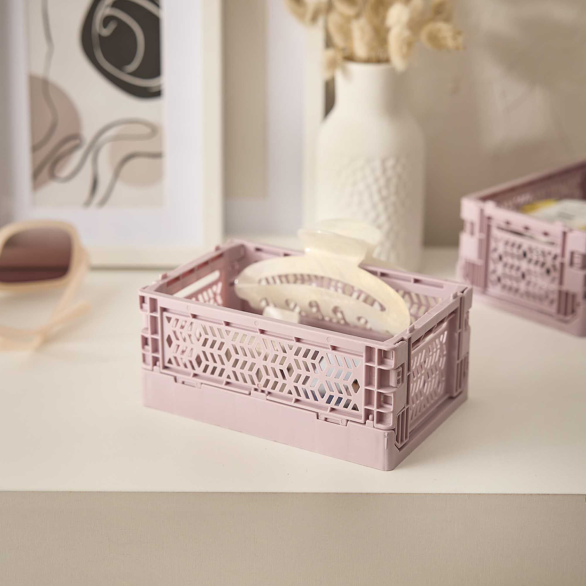 Klappbox Mini, 15 x 9.5 x 6.5 cm, altrosa