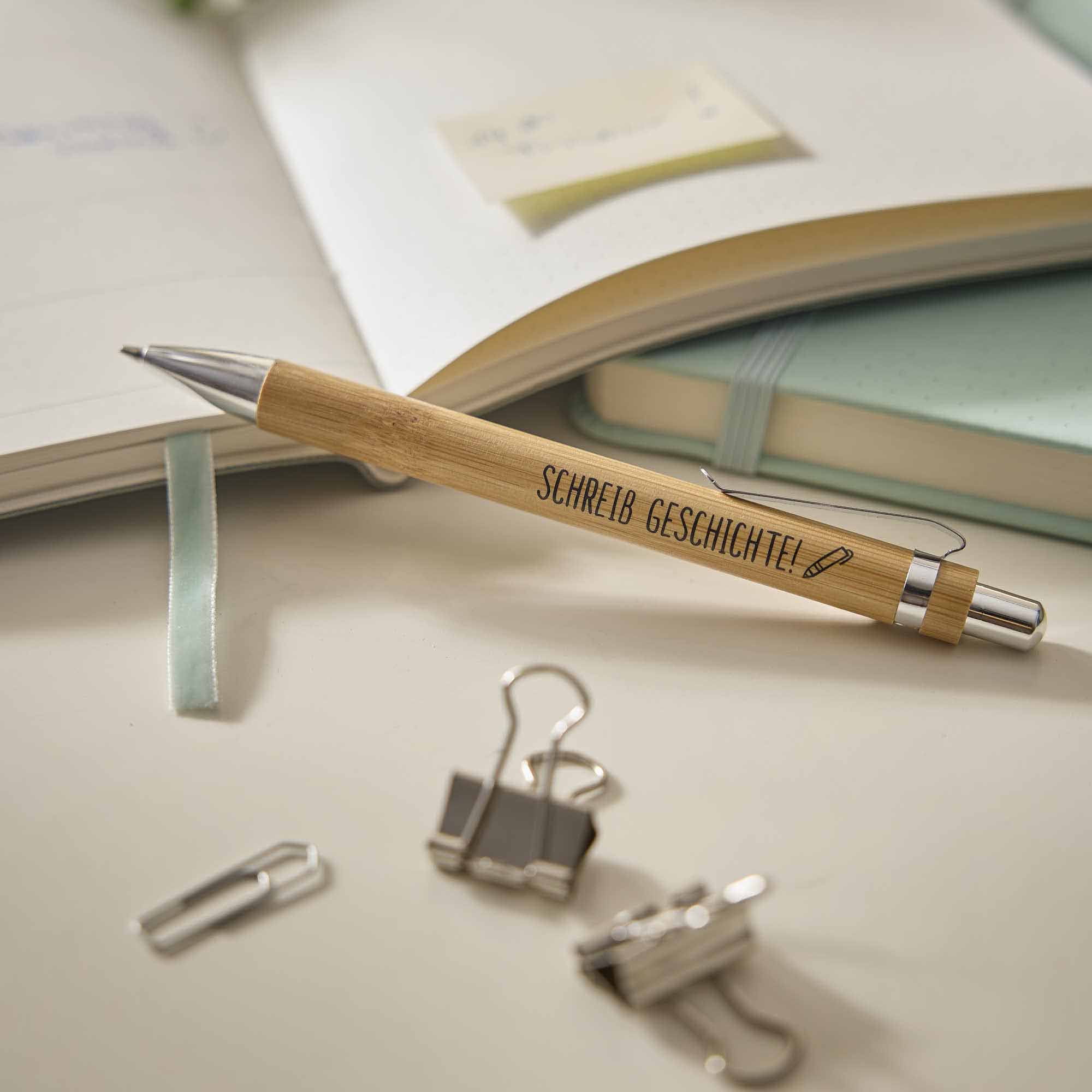 Kugelschreiber Bambus, Schreib Geschichte