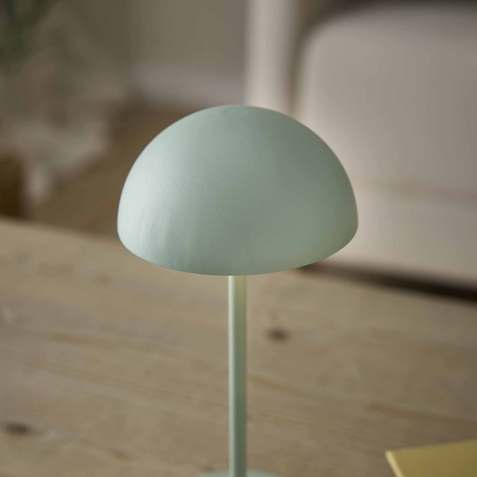 Deko-Leuchte Halbrund, grün, 20 cm