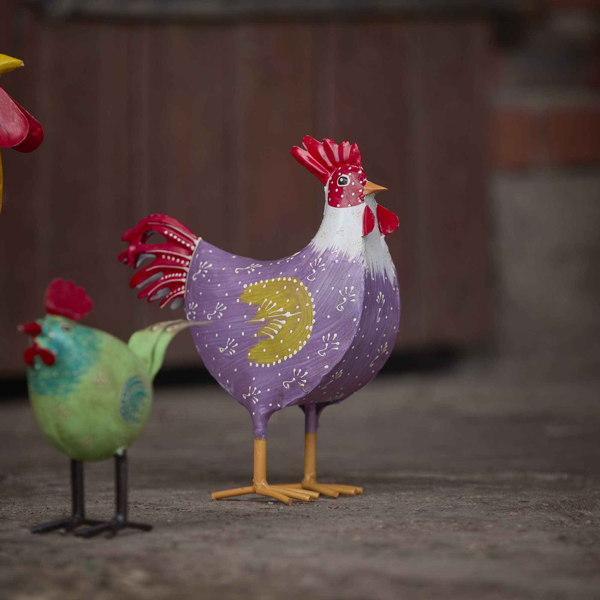 Hahn Peter, lila, 25 cm