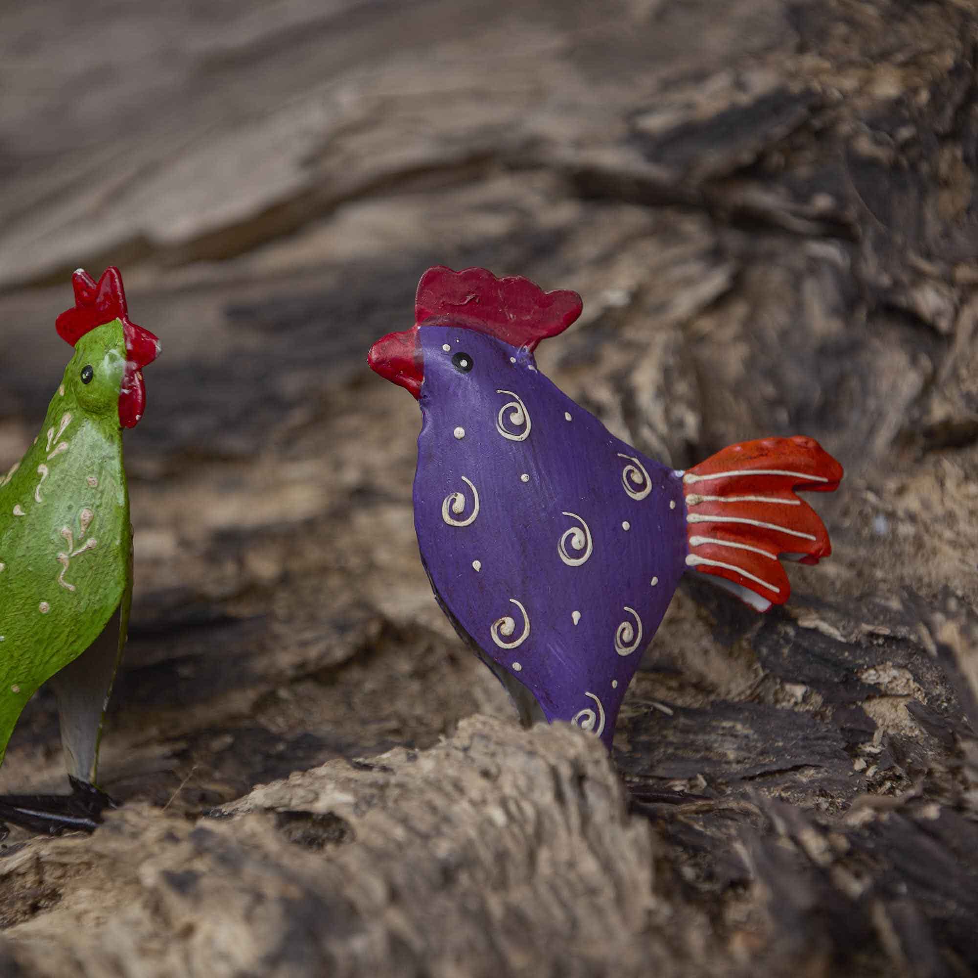 Huhn Mini, lila, 10 cm