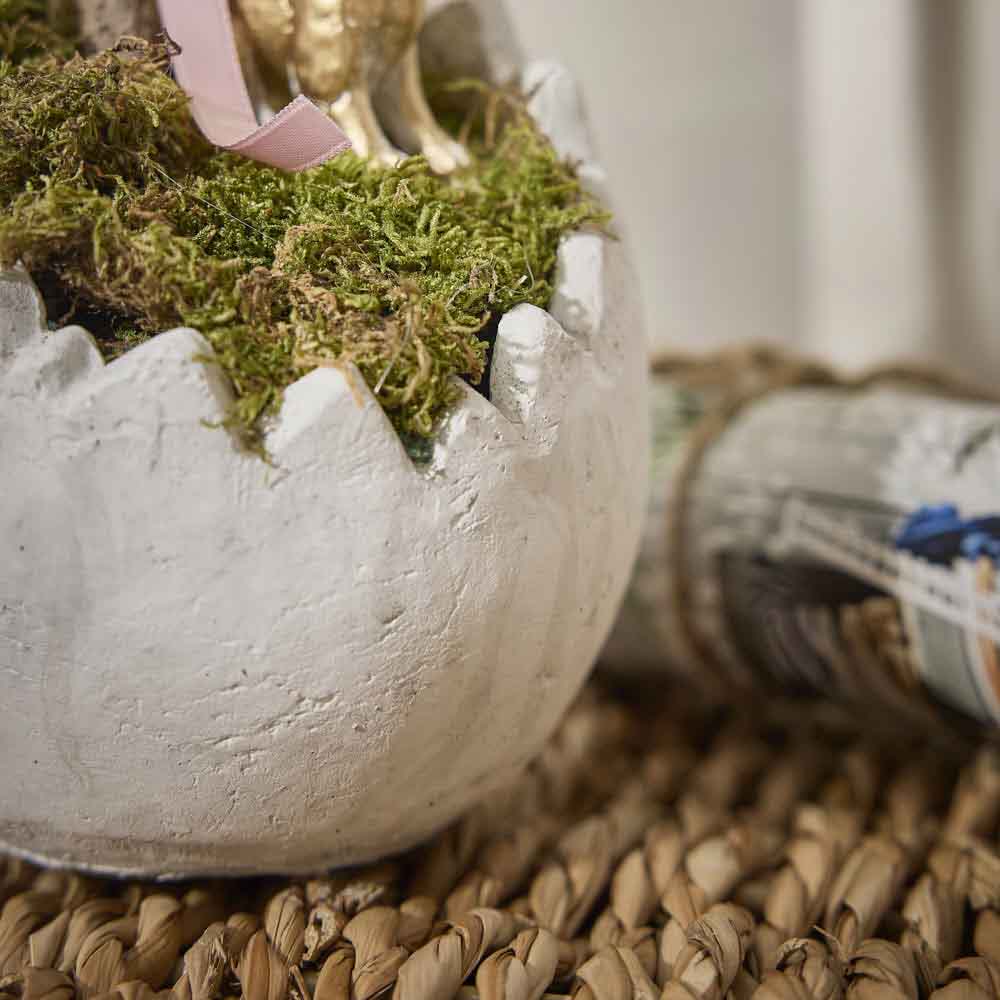 Deko-Schale Ei mit Zackenrand, 17 cm