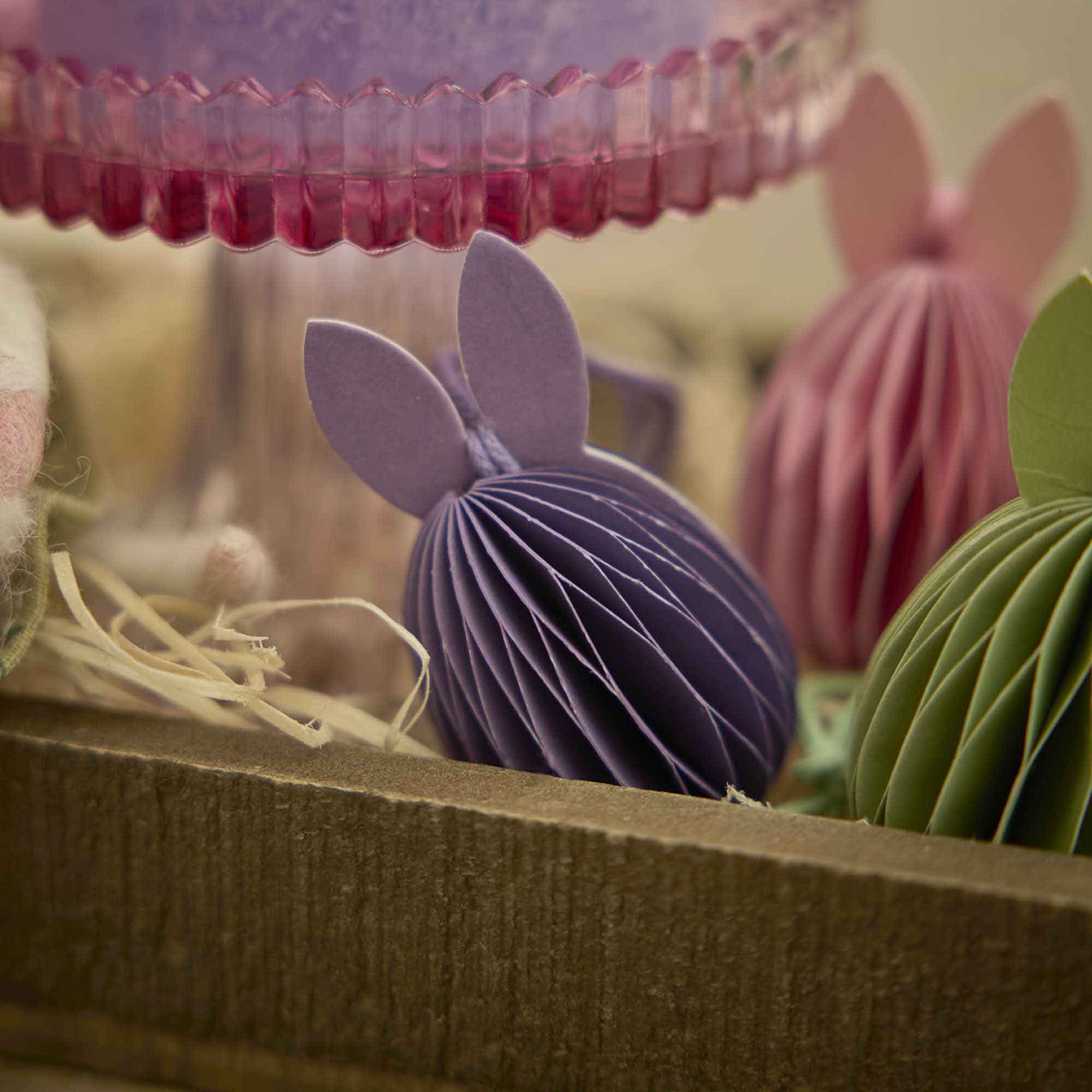 Anhänger Wabe, Hase/lila , 6 cm