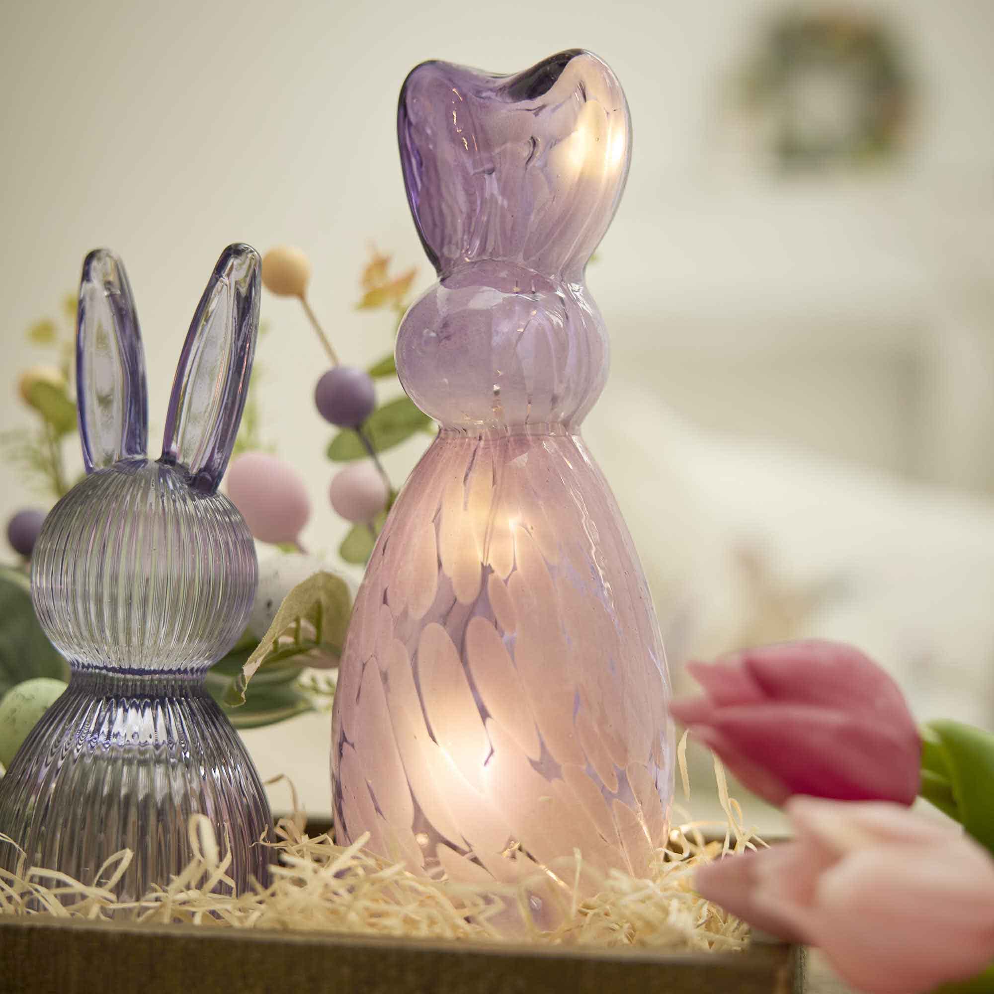 LED-Hase, lila, 20 cm