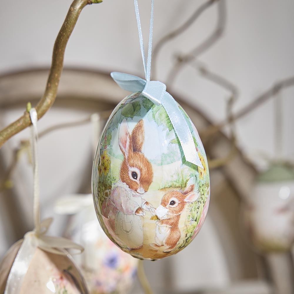 Nostalgie-Ei, Hasenmama, 10 cm
