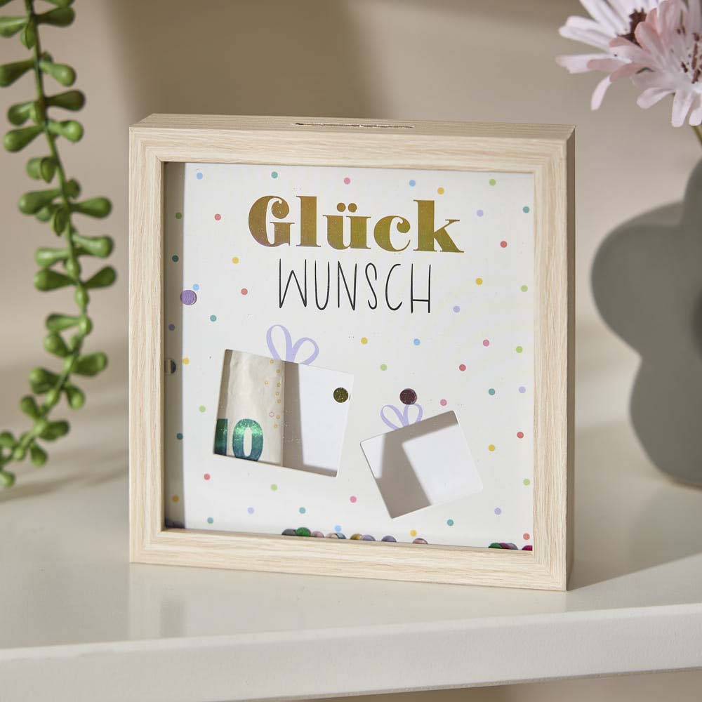 Bilderrahmen Geldgeschenk, Geschenke/natur, 12 x 12 cm