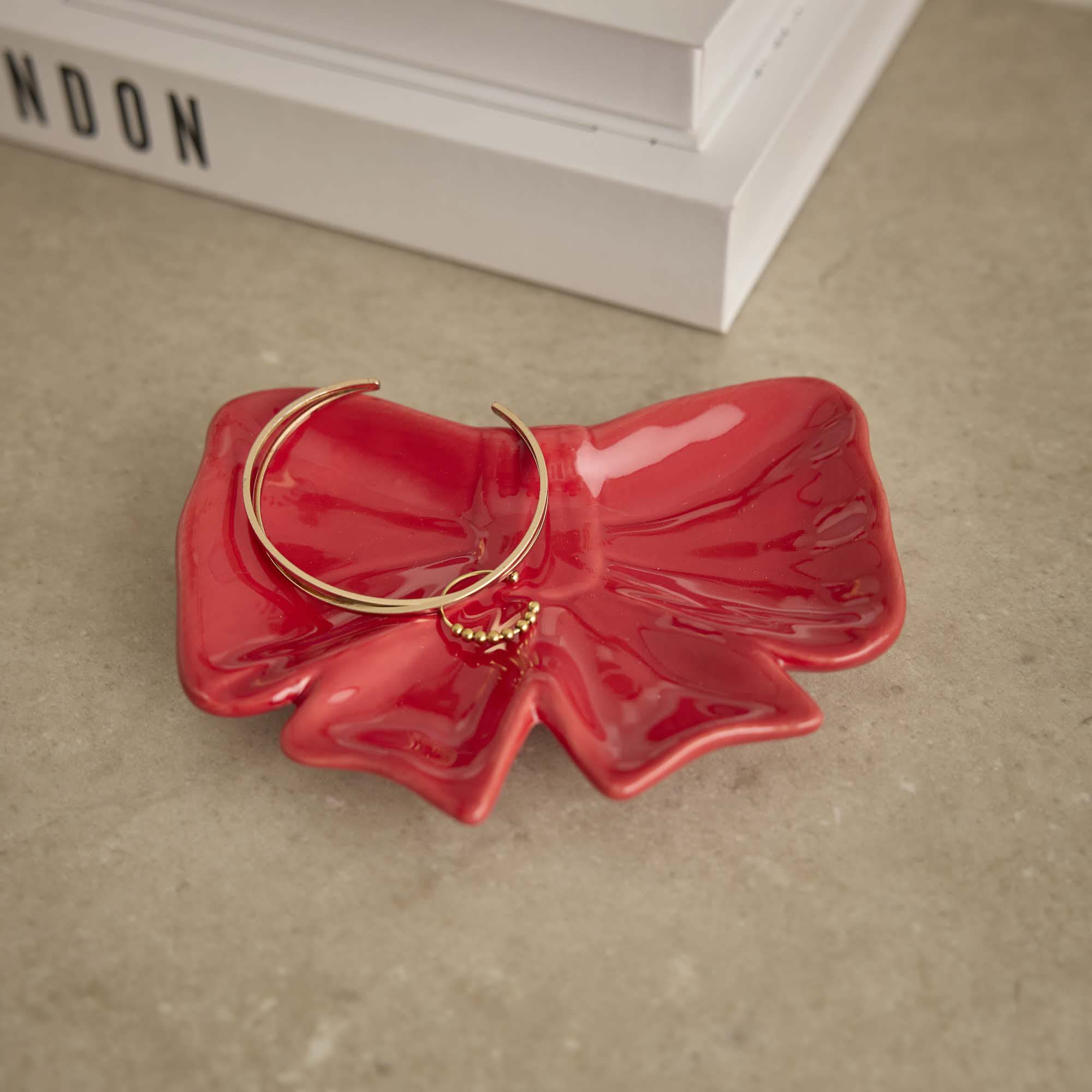 Deko-Schleife, rot, 14 x 11 cm