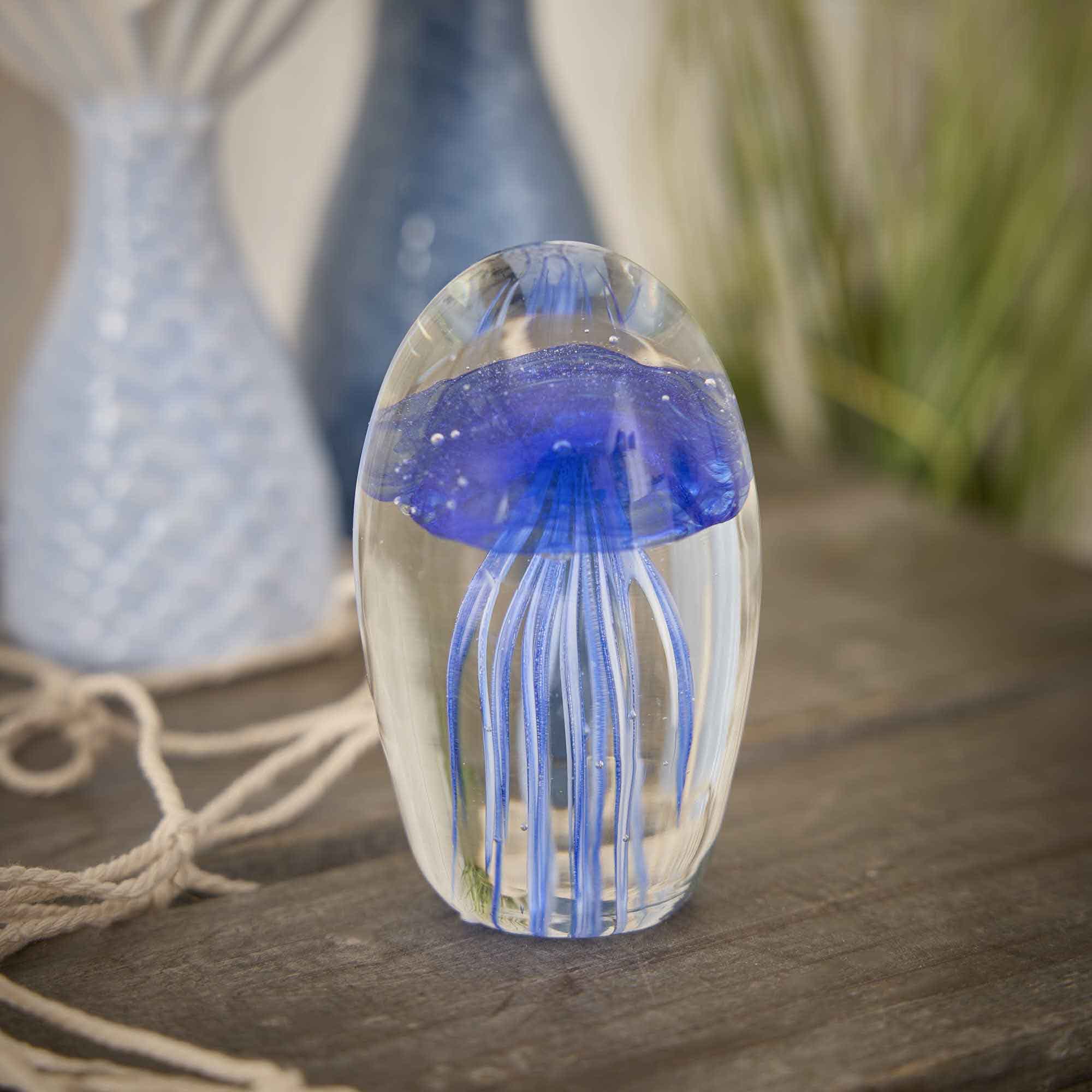 Deko-Qualle, blau, 5.5 x 9 cm