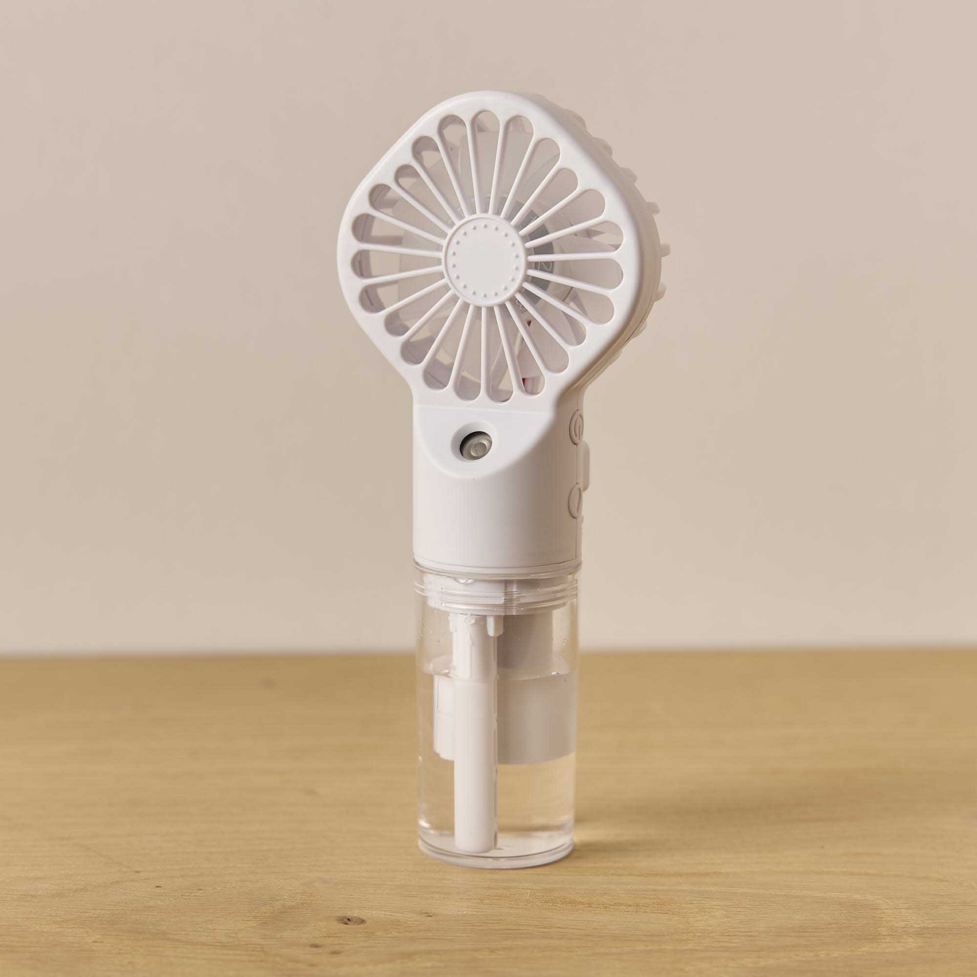 Hand-Ventilator mit Wasser-Funktion, weiß, 16 cm
