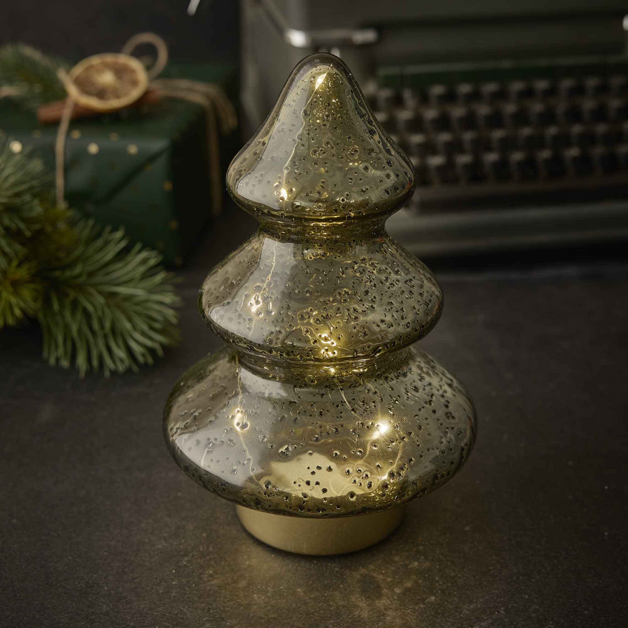 LED-Tanne Punkte, grün, 21 cm