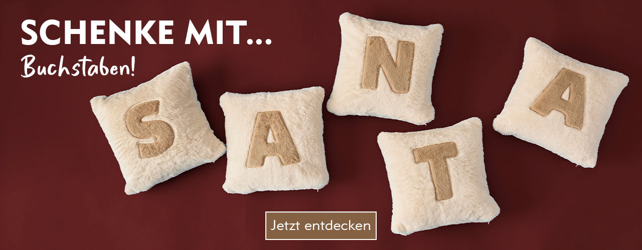 Buchstaben-Kissen zum verschenken