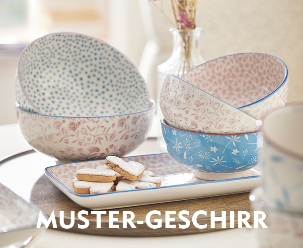 Gemustertes Geschirr