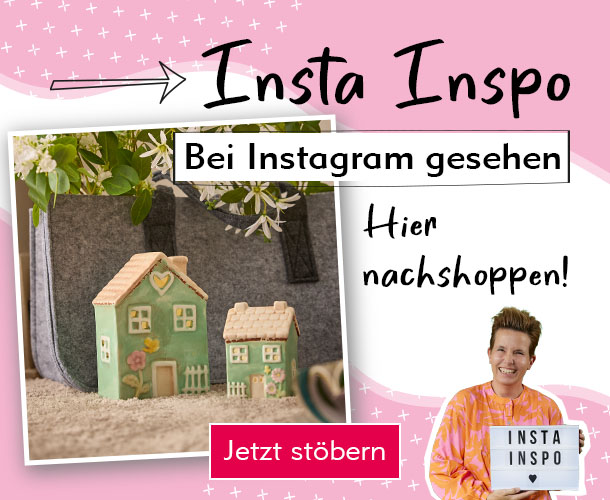 Fr&uuml;hlingsdekoration mit LED-H&auml;usern verlinkt auf die Kategorie Insta Inspo