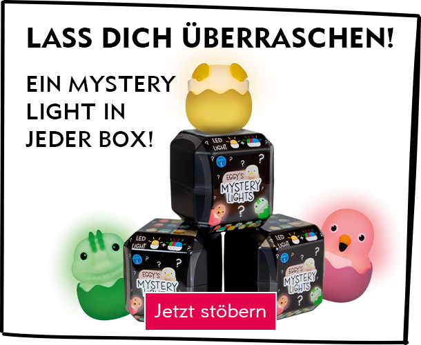 Drei Mystery Lights verlinkt auf das Produkt LED Eggy's Mystery Blind Box
