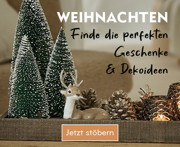 Weihnachtlich dekoriertes Deko-Tablett verlinkt auf Weihnachtsdeko