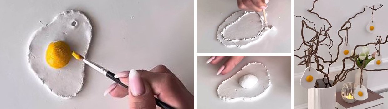 DIY-Spiegeleier-Anh&auml;nger wird pr&auml;sentiert