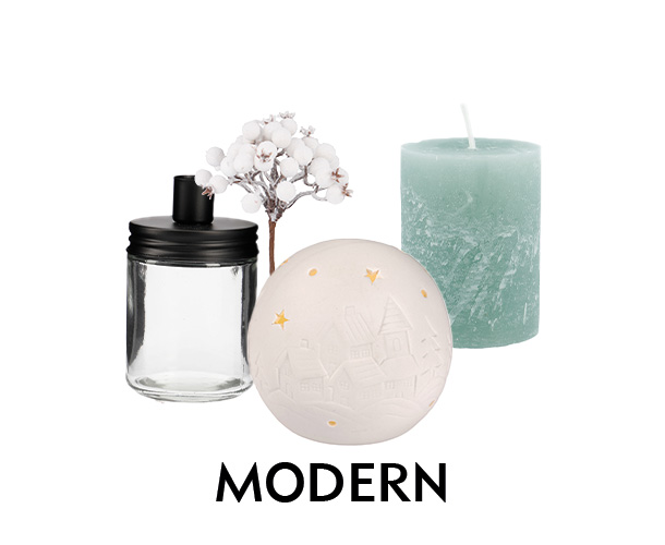 Moderne Weihnachtsdeko